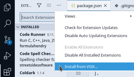 Installer manuellement une extension VS Code